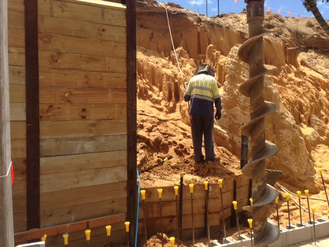 Proposed Soldier Pile Wall-Striling Highway, Claremont